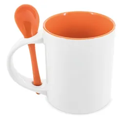 TAZZA SUBLIMAZIONE REDONDA CON CUCHARA "NEIVA"