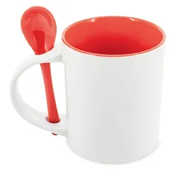 TAZZA SUBLIMAZIONE REDONDA CON CUCHARA "NEIVA"