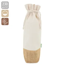 BORSA PER BOTTIGLIE VINO COTONE E JUTA NATURALE 