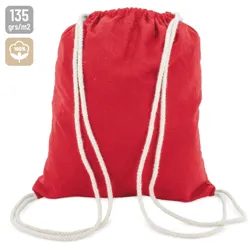 BORSA ZAINO ROSSO COTONE