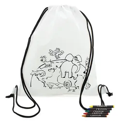 ZAINO PER BAMBINI IN TNT CON PASTELLI A CERA "ZOO"  