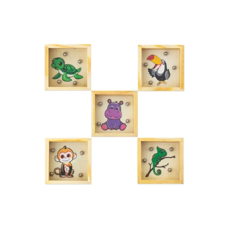 Set di 5 labirinti in legno “jungle” · 10909