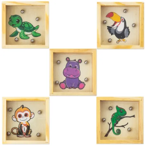 Set di 5 labirinti in legno “jungle” · 10909