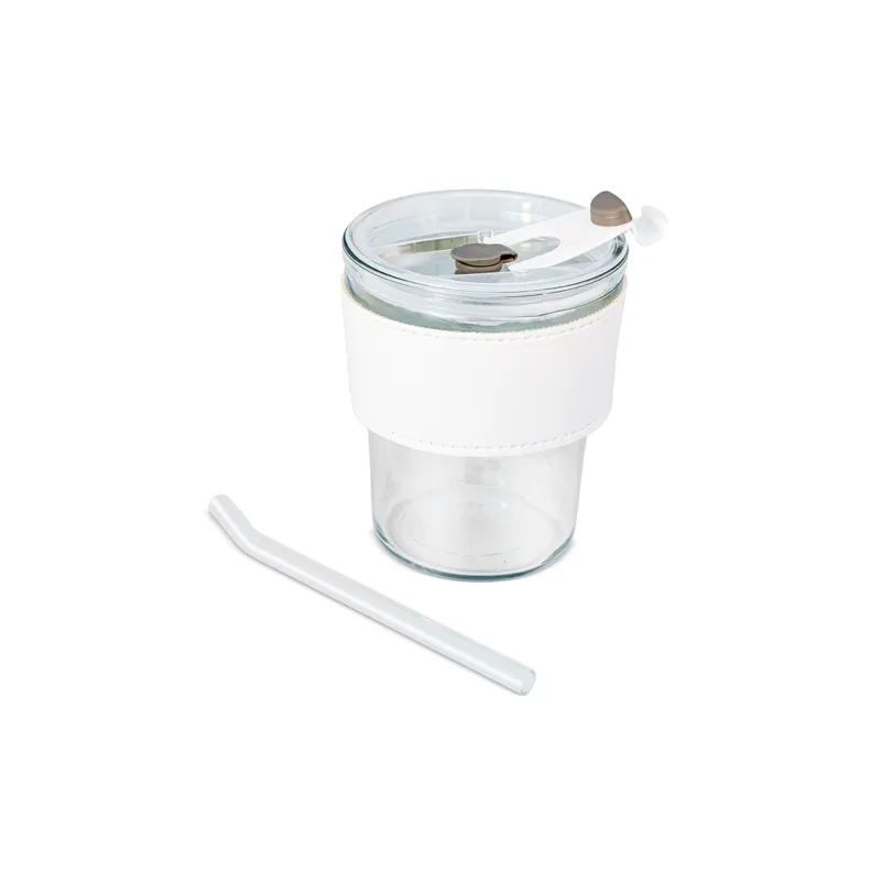 Bicchiere 330 ml con cannuccia “delicatessen” · 10965