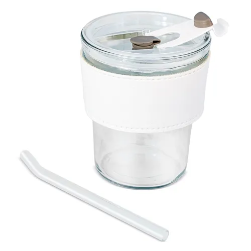 Bicchiere 330 ml con cannuccia “delicatessen” · 10965