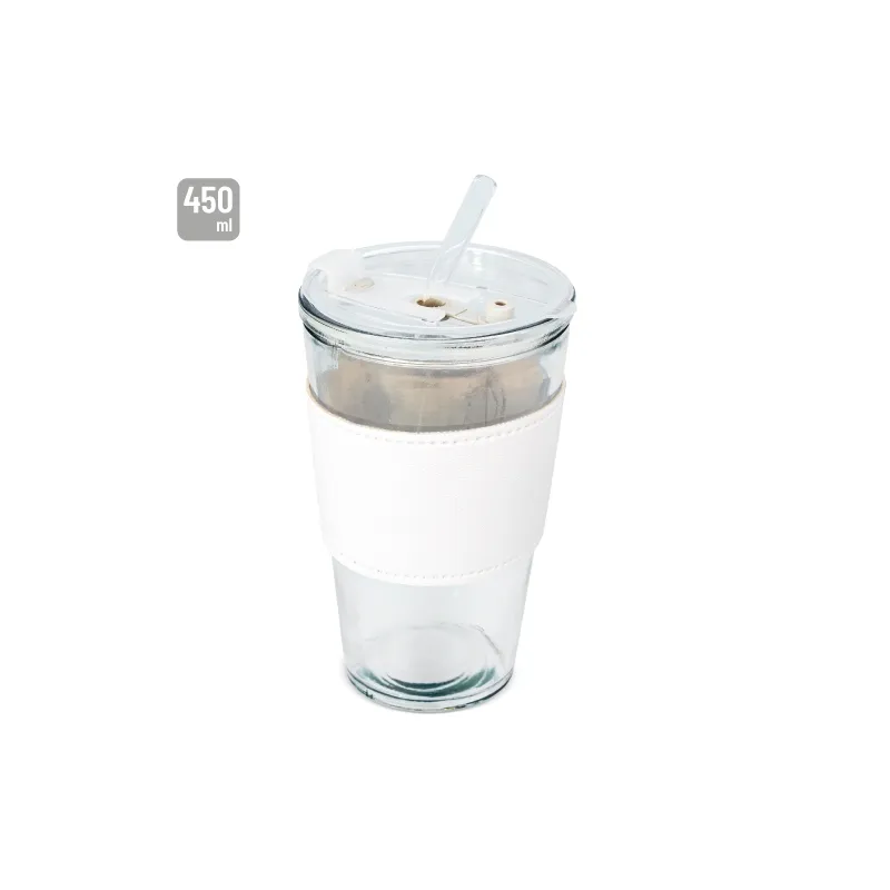 Bicchiere 450 ml con cannuccia “delicatessen” · 10973