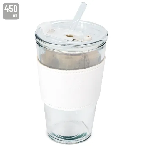 Bicchiere 450 ml con cannuccia “delicatessen” · 10973