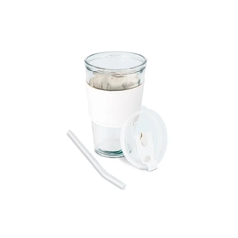 Bicchiere 450 ml con cannuccia “delicatessen” · 10973