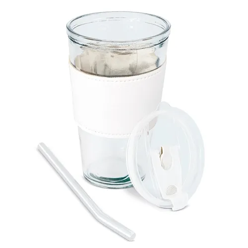 Bicchiere 450 ml con cannuccia “delicatessen” · 10973