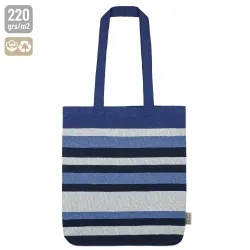 Borsa a righe in cotone riciclato "trinity" · 11024-AZ