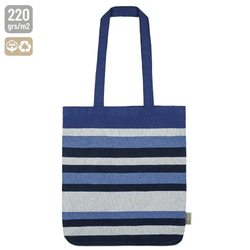 Borsa a righe in cotone riciclato "trinity" · 11024-AZ