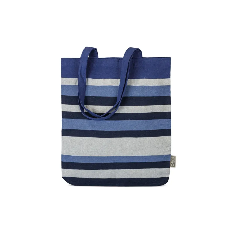 Borsa a righe in cotone riciclato "trinity" · 11024-AZ