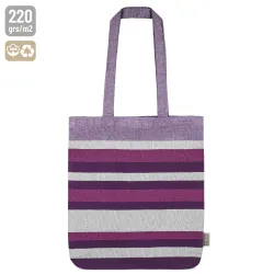 Borsa a righe in cotone riciclato "trinity" · 11024-LI