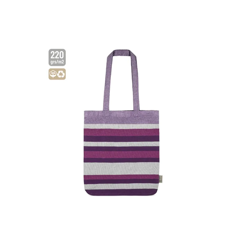 Borsa a righe in cotone riciclato "trinity" · 11024-LI