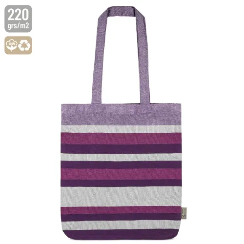 Borsa a righe in cotone riciclato "trinity" · 11024-LI