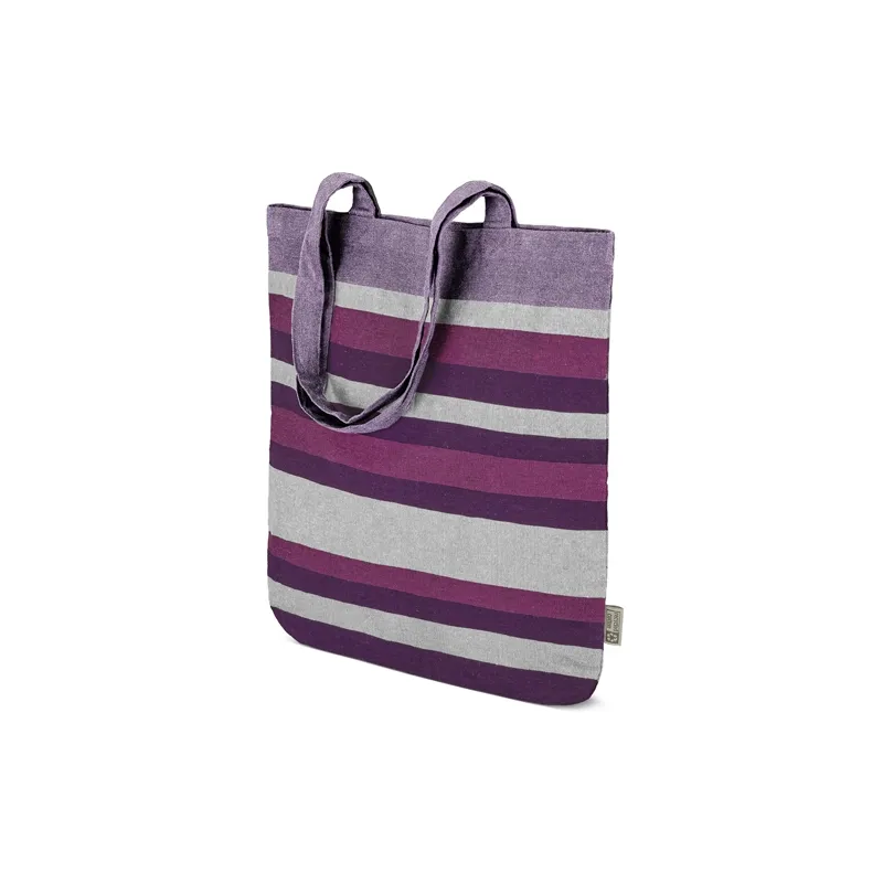 Borsa a righe in cotone riciclato "trinity" · 11024-LI