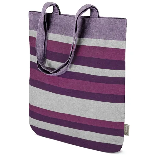 Borsa a righe in cotone riciclato "trinity" · 11024-LI