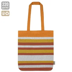 Borsa a righe in cotone riciclato "trinity" · 11024-NA
