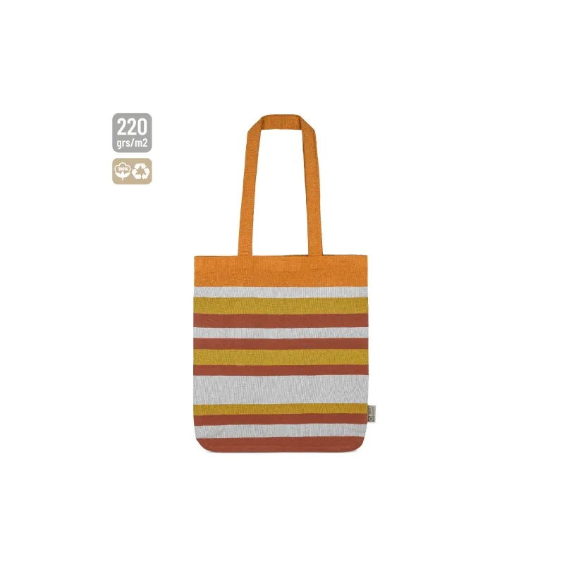 Borsa a righe in cotone riciclato "trinity" · 11024-NA