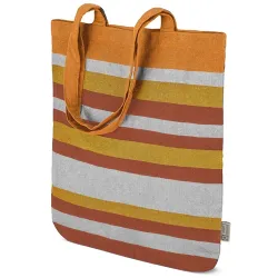 Borsa a righe in cotone riciclato "trinity" · 11024-NA 2