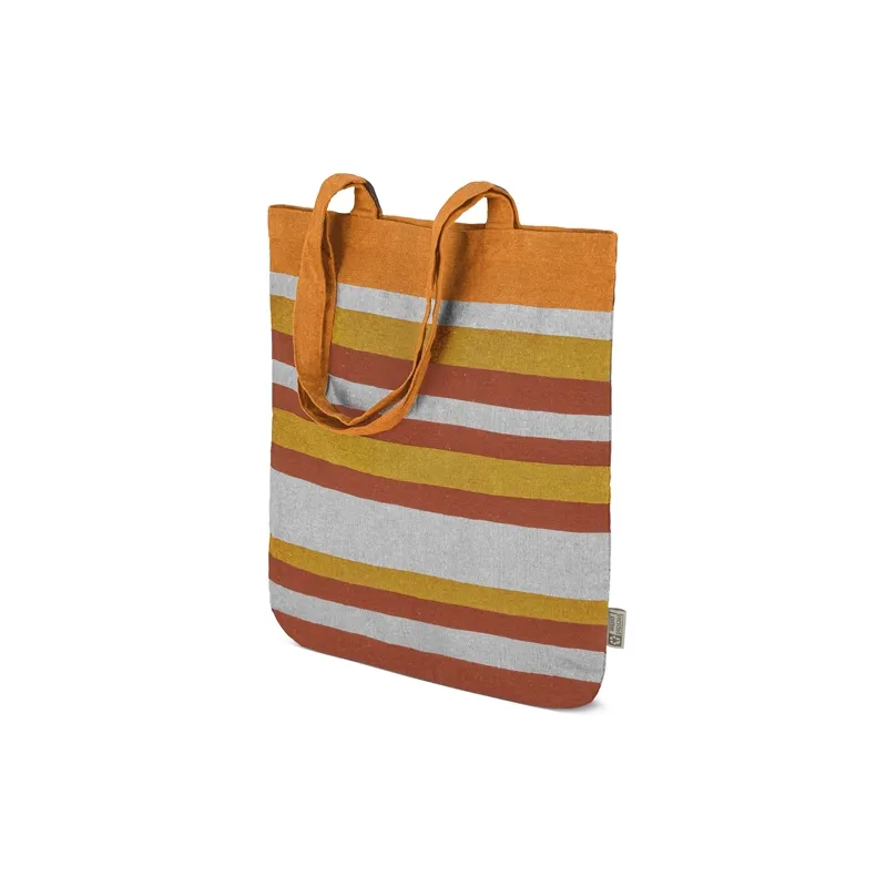 Borsa a righe in cotone riciclato "trinity" · 11024-NA