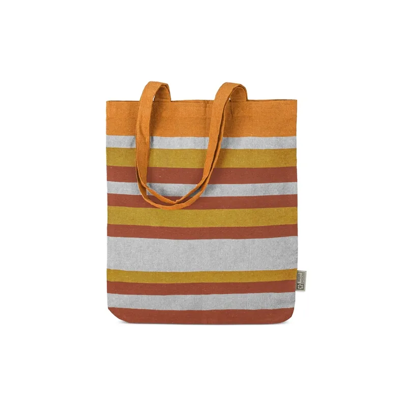 Borsa a righe in cotone riciclato "trinity" · 11024-NA