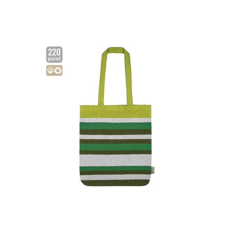 Borsa a righe in cotone riciclato "trinity" · 11024-VE