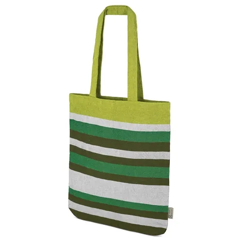 Borsa a righe in cotone riciclato "trinity" · 11024-VE