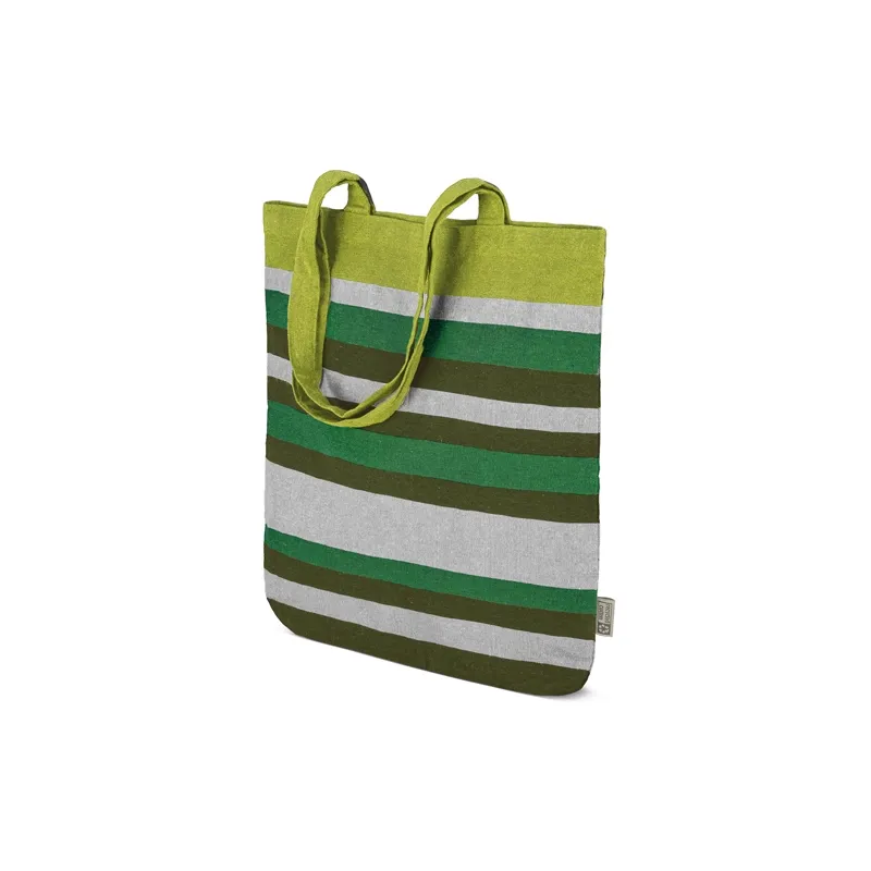 Borsa a righe in cotone riciclato "trinity" · 11024-VE