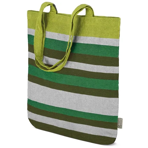 Borsa a righe in cotone riciclato "trinity" · 11024-VE