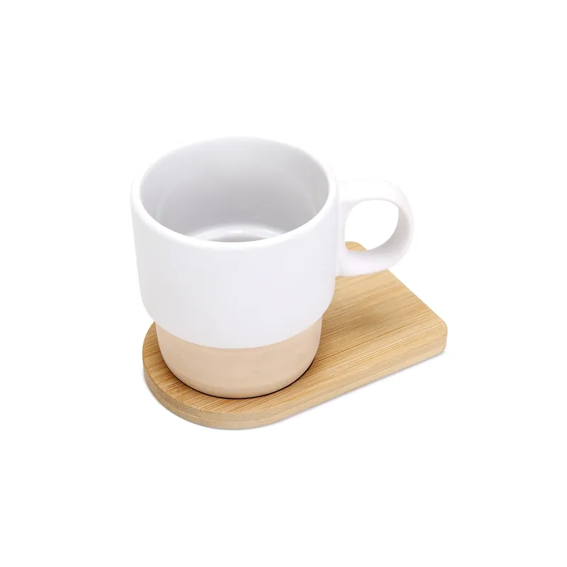Tazza impilabile con base in bambù sublimazione “gerard” · 11047