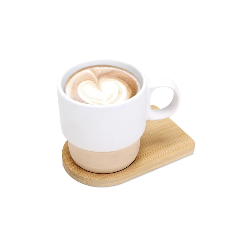 Tazza impilabile con base in bambù sublimazione “gerard” · 11047