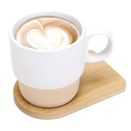 Tazza impilabile con base in bambù sublimazione “gerard” · 11047
