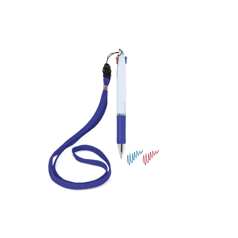 Penna 2 colori con lanyard “bisskar” · 11098-AZ