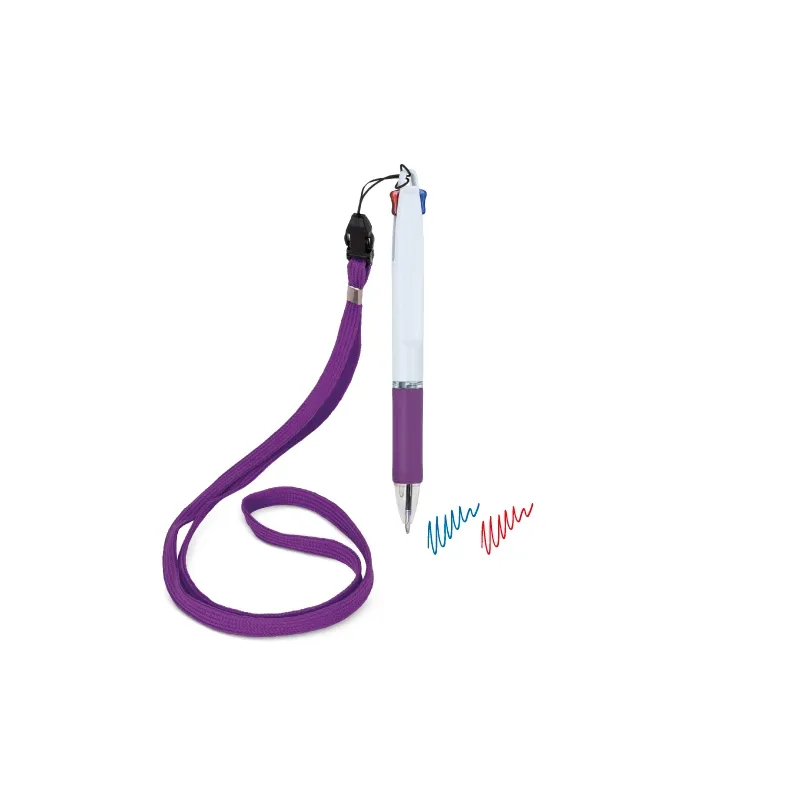 Penna 2 colori con lanyard “bisskar” · 11098-LI