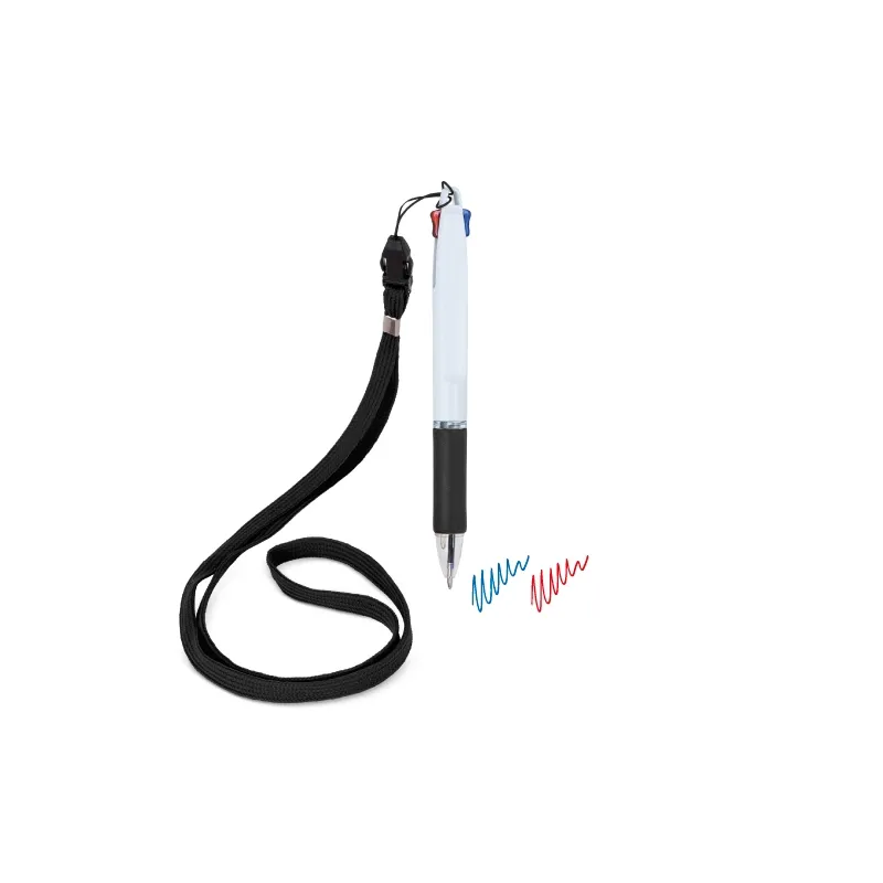 Penna 3 colori con lanyard “bisskar” · 11098-NE