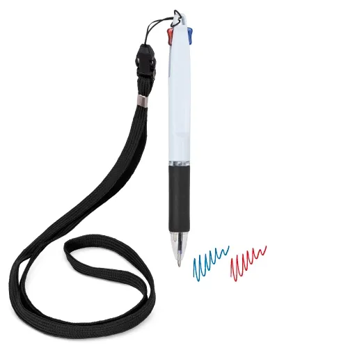 Penna 3 colori con lanyard “bisskar” · 11098-NE