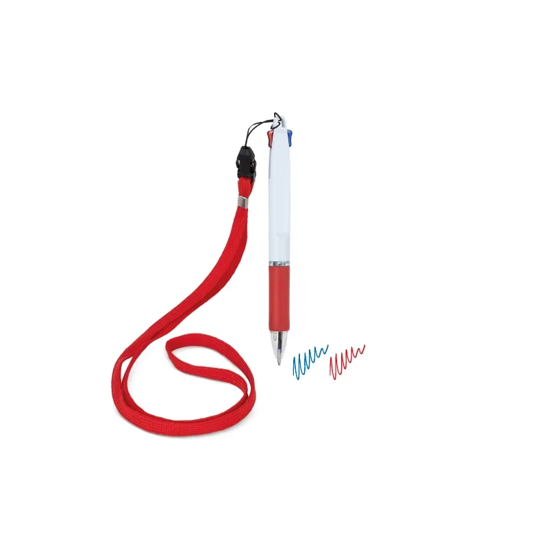 Penna 2 colori con lanyard “bisskar” · 11098-RO