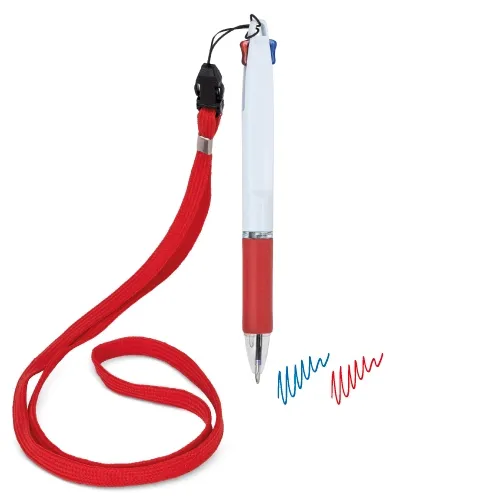 Penna 2 colori con lanyard “bisskar” · 11098-RO