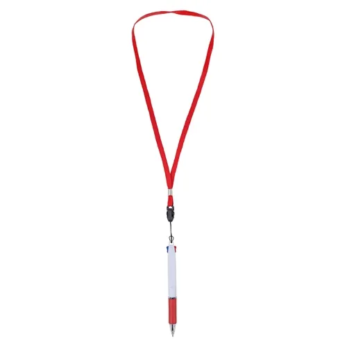 Penna 2 colori con lanyard “bisskar” · 11098-RO