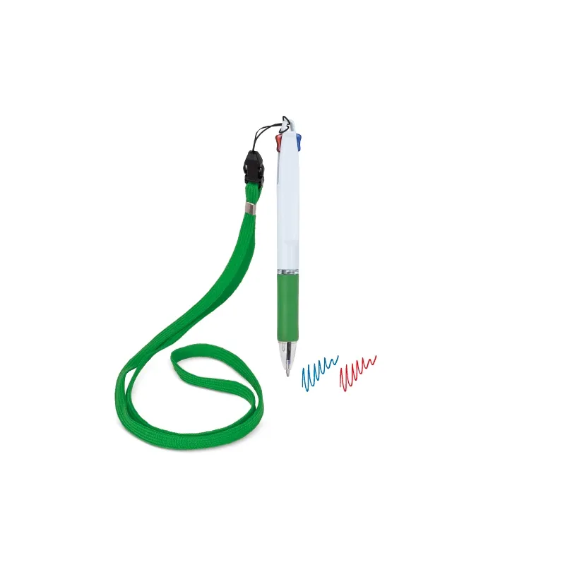 Penna 2 colori con lanyard “bisskar” · 11098-VE