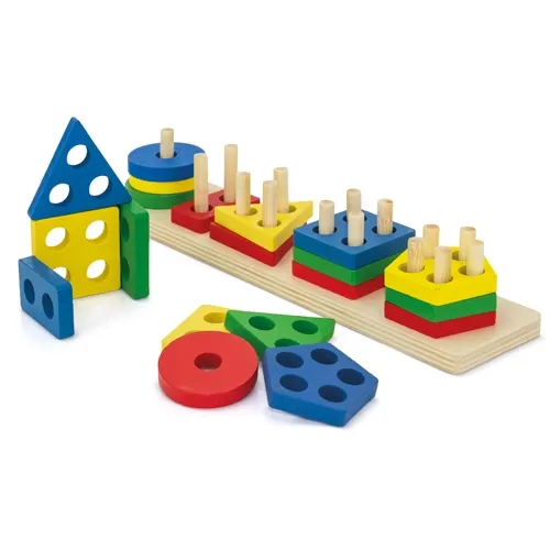 Set di blocchi geometrici in legno “didactic” · 11117
