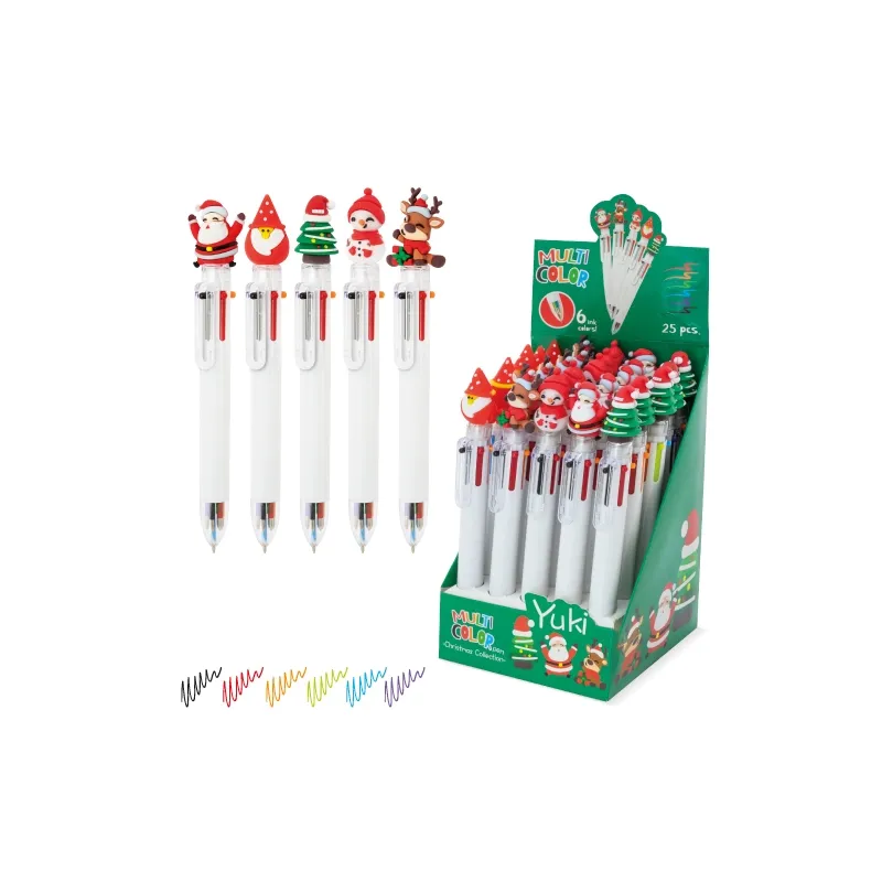 Set natalizio di penne multicolore “yuki” · 10628