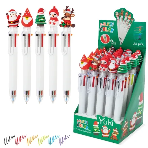 Set natalizio di penne multicolore “yuki” · 10628