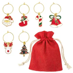 Set di 6 anelli segnabicchieri natalizi "brindis" · 10845